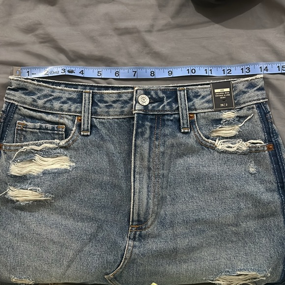 New Abercrombie & Fitch Zoe Natural Rise Vintage A-Line Skirt Jean Size 2 - Picture 12 of 14